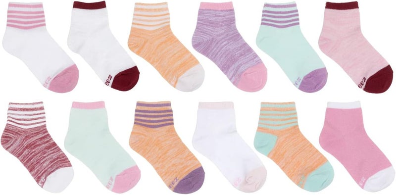 Robeez Children/Youth Recycled Yarn Socks for Everyday Wear, 12-Pack, Girls, Boys, Unisex, 1-6 Years - Image 1